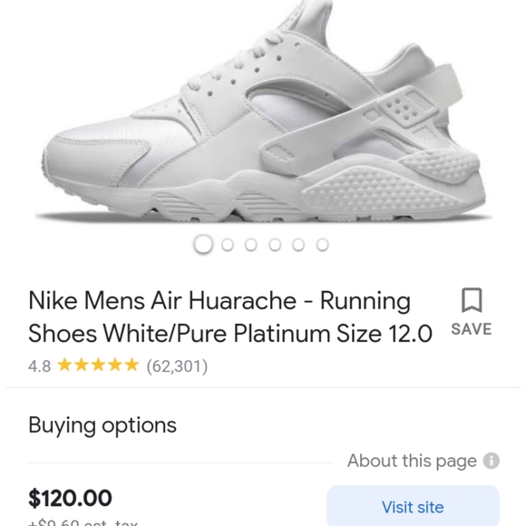 Sold New inbox white Nike Air pro men's sneakers - Picture 2 of 4